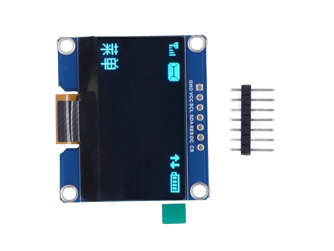 Módulo de Display IPS 1.54 polegadas 128x64 SPI flexível 3.3v 5v para automação S/MARCA