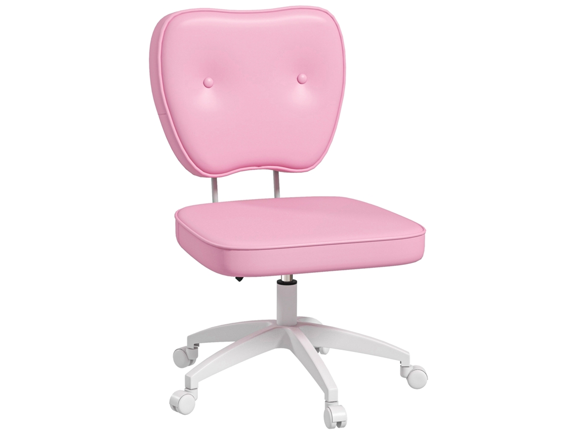 Cadeira Estofada em PU ZENCORE SERVICES com altura ajustável, sem braços (46x59x82 cm) rosa