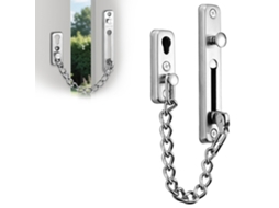 Corrente De Porta Em Aço Inoxidável, Para Porta, Fechadura Segurança, Segurança Privada Com 4 Parafusos Da Frente, Etc. (prateada)