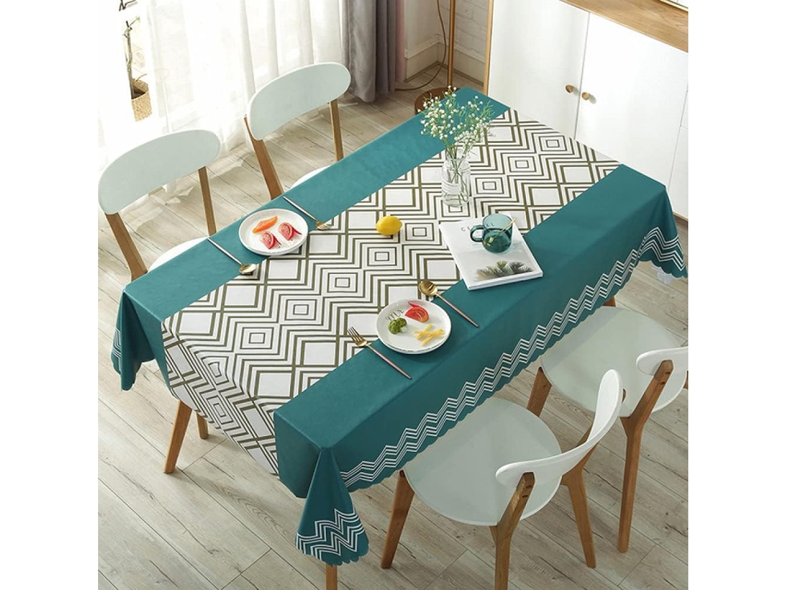 Toalha De Mesa Retangular/redonda Em Pvc, Resistente A Óleo.