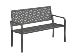 Banco de Jardim Metal 2 Lugares resistente às Intempéries, design Antiferrugem, suporta até 240 kg PAPRIKA SHOP