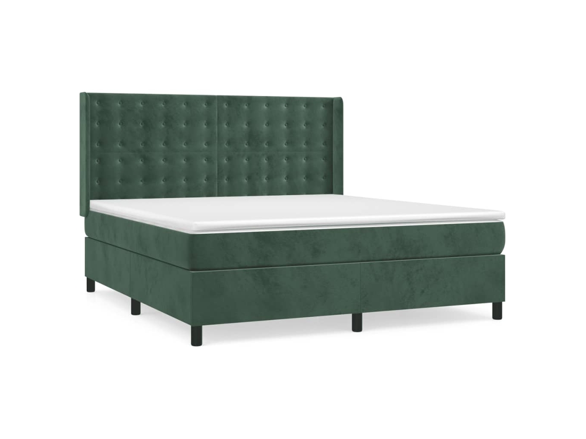 Box Spring Bed, Box Spring Beds Vidaxl Verde Veludo (160 X 200 Cm)