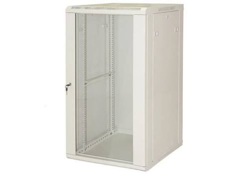Armário Rack 19 18 Unidades de Parede H 900 L 600 X Profundidade 600 Mm. Porta de vidro transparente Cor Cinza LINK