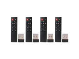 4x Mouse Aéreo Sem Fio Universal 2.4g Com Teclado E Controle Remoto Para Pc E Android Tv Box_glo