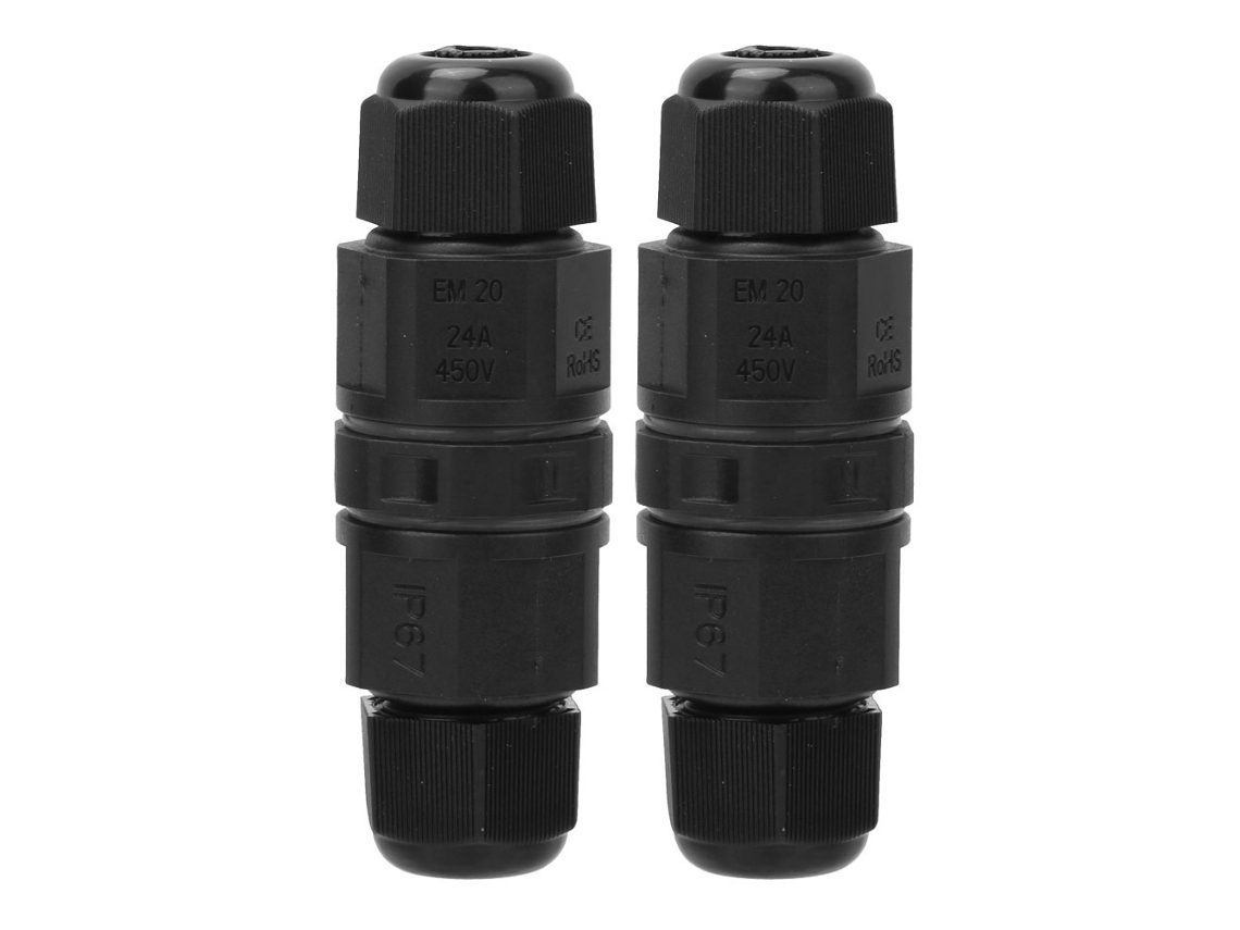 Conector Elétrico Ip67 Plug Socket 3 Pinos S/MARCA