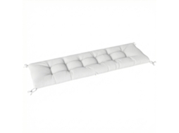 Poltrona de jardim com almofada, estrutura de aço e poliéster, 62x110x88 cm cinza e preto | S/MARCA