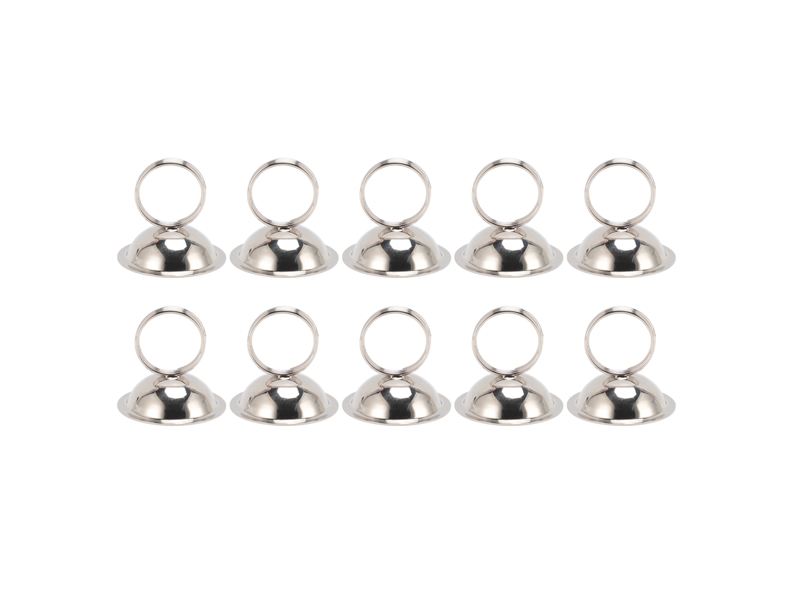 10pcs Portavasos Mesa Portatárjetas Metal Portaretratos Clip Menú Para Boda Fiesta Plata