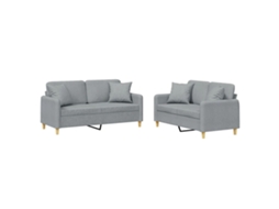 Sofa Set, Sofa Sets Vidaxl Cinzeto Tecido (n/a)