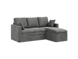 Sofá de Relaxamento HARLANV1 cinza escuro 198x134x80 cm veludo