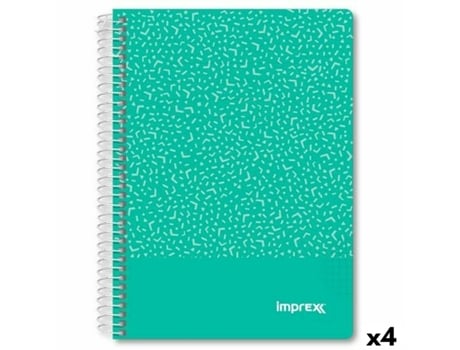 Caderno Imprex Verde A5 80 Folhas (4 Unidades)