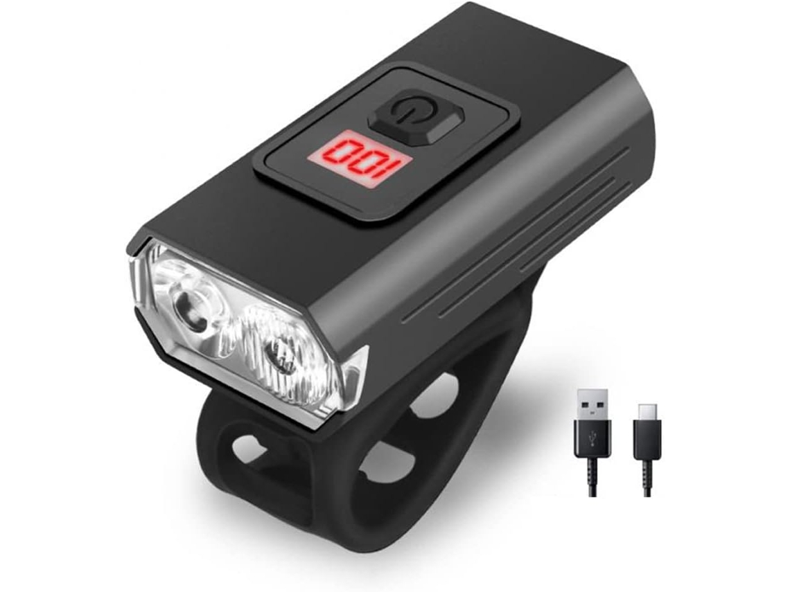 Luzes De Bicicleta Led T6 1200lm, Luz Recarregável Via Usb, Lanterna