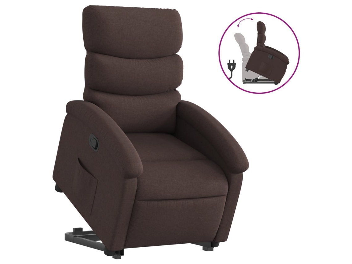 Stand Up Recliner Chair, Stand Up Recliner Chairs Vidaxl Marrom Tecido