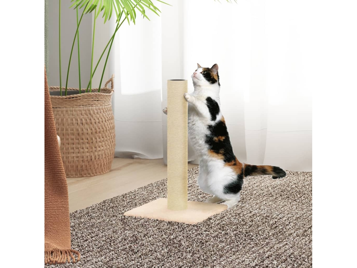 Vidaxl Poste Arranhador 22x22x45 Cm Cor Creme