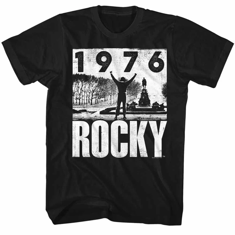 Rockinstone Rocky Movie '76 Is Awesome Black Adult T-shirt Size:s
