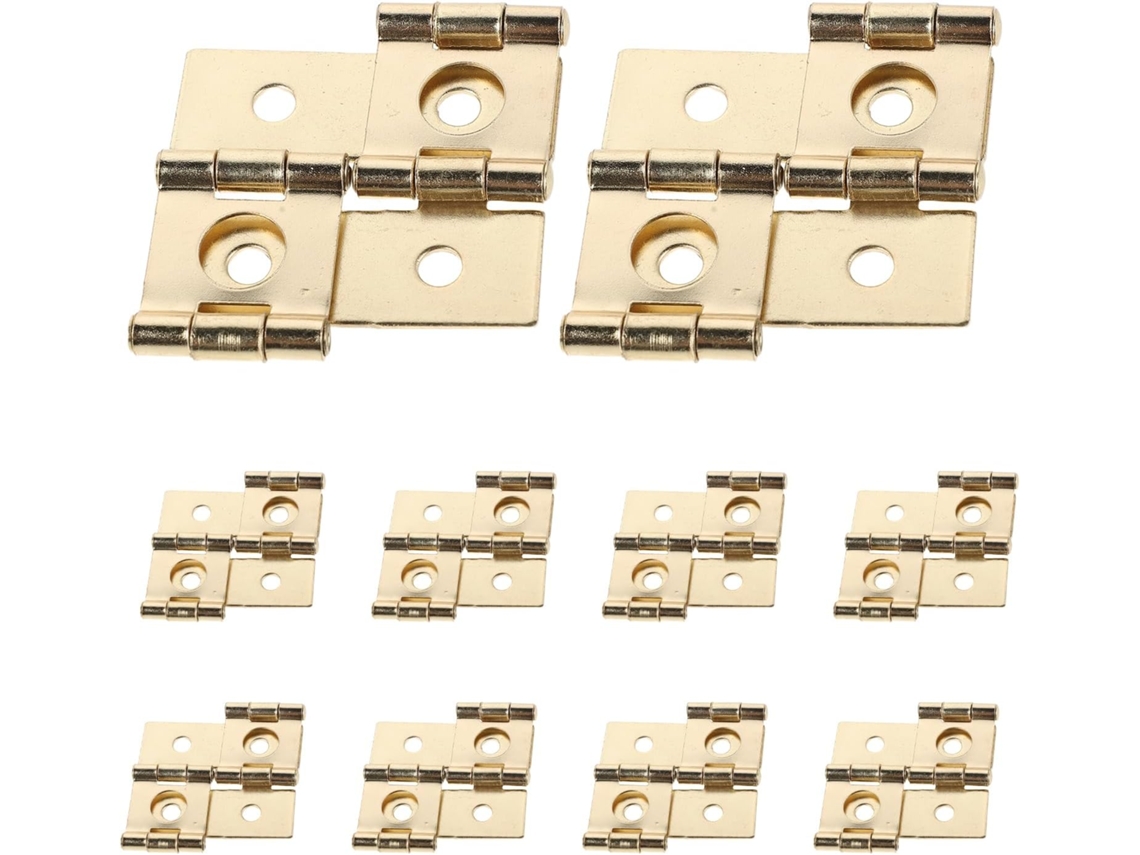 Conjunto de 20 Dobradiças de Dupla Ação de 47 X Mm em Metal Dourado Vintage para Portas e Janelas Dobráveis. SFUSHOS