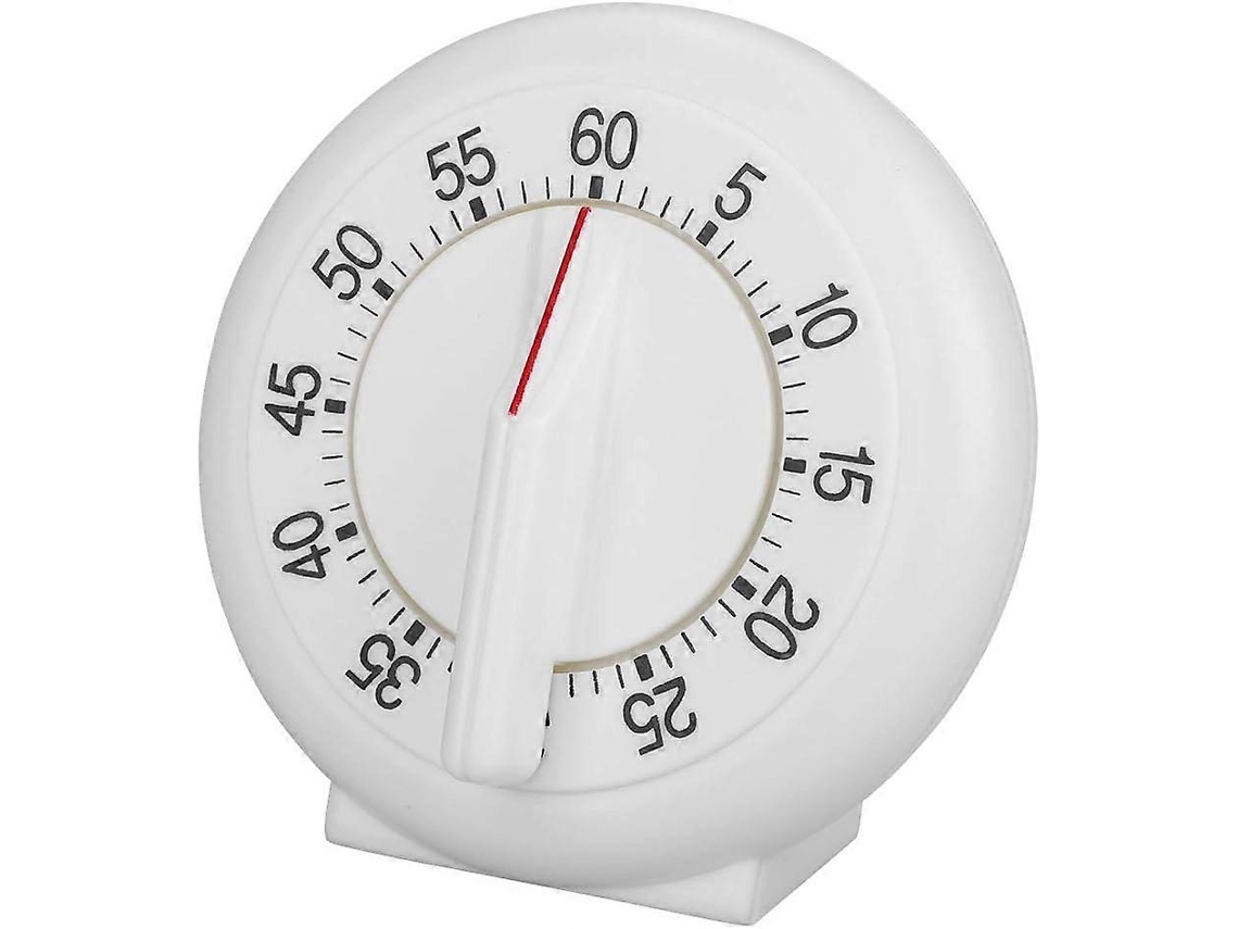Temporizador Mecânico De Cozinha, Contagem Regressiva De 60 Minutos, Acabamento Branco, Para Cozinha, Confeitaria E Gestão Diária Do Tempo