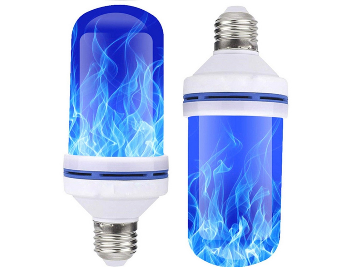 Lâmpada LED 2026 com efeito de chama invertida para decoração de festivais, hotéis, bares e festas.