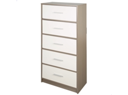 Cómoda Branca MAX HOME Madeira Tecido Branco (58x30x112cm)