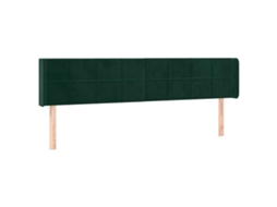 Cabeceira de Cama com Abas Veludo Verde Escuro MAISON EXCLUSIVE (183x16x78 cm)