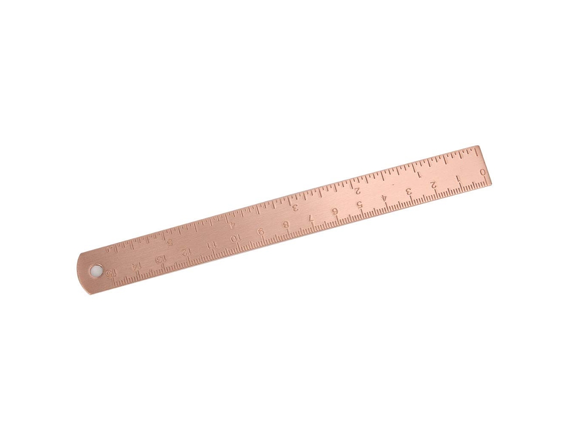 Régua De Latão Dourado Youthink, Reta Cobre, Ferramenta Medição Metal