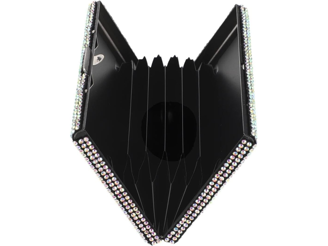 Porta-cartões De Visita Em Metal Com Detalhes Em Strass, Tamanho Compacto 99 X 69 X 15 Cm, Caixa