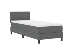 Conjunto 1 Cama Box Vidaxl Cinzento Tecido (80 X 200 Cm)