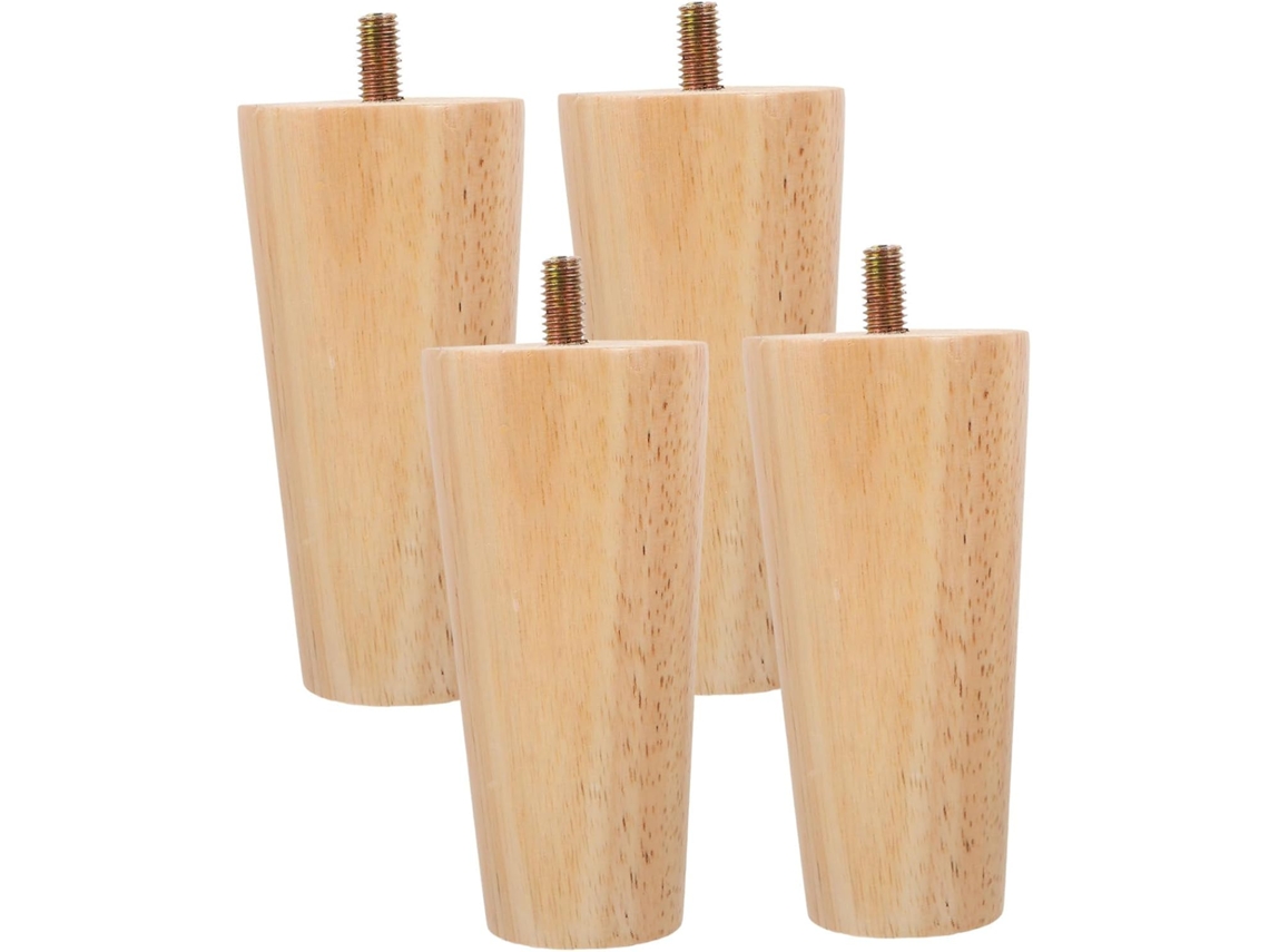 Popetpop Conjunto De 4 Pés Madeira Maciça Para Móveis, Pés Modernos Para Sofá, Mesa, Cadeira E Armário Substituição De