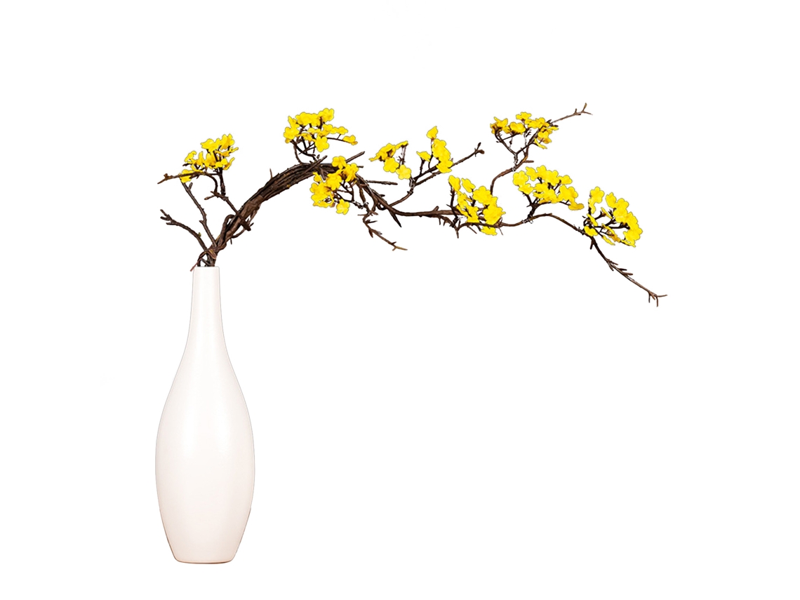 Ramos de Cerejeira Zen para Decoração de Casa, Amarelo, 1 Ramo LAXISCREED