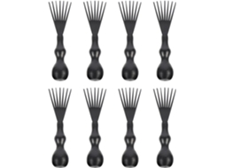 Conjunto De 8 Escovas Cabelo Luxshiny, Leves E Portáteis, Em Polipropileno Preto, Ideais Para Limpar Cabelos Cacheados E