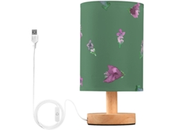 Luminária de mesa Kll Led com suporte de carregamento USB, Padrão Paisley 50 para mesa de sala