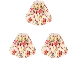 Conjunto De 3 Abajures De Mesa Com Estampa Floral, Acessório Decorativo Para Quarto