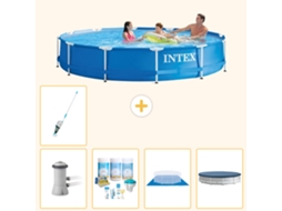 Intex Piscina Com Estrutura Redonda - 366x76 Cm - 6-peças S21178