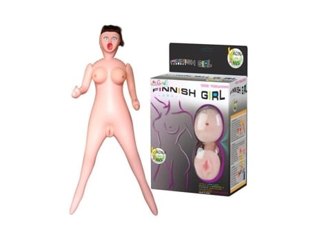 Boneca Inflável - Dança - Garota Finlandesa - 152 Cm - Vagina E Ânus Vibrantes - Bege