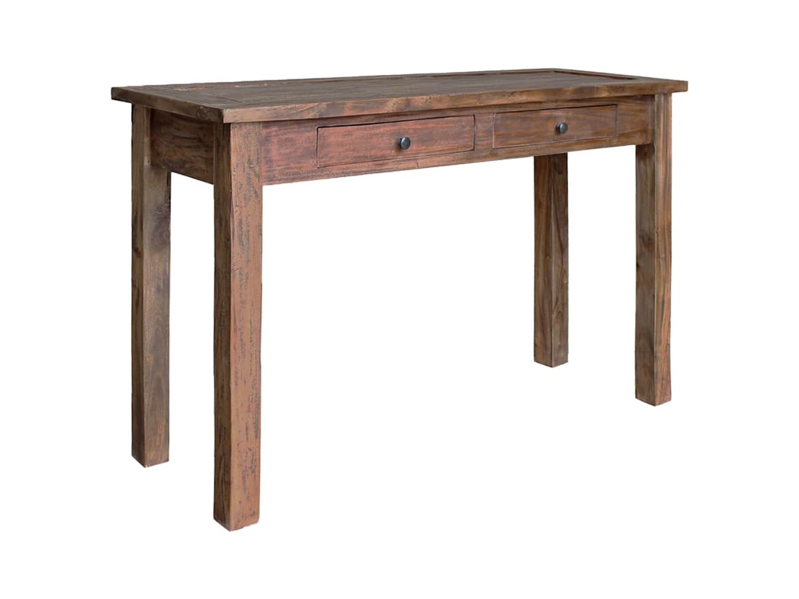 Vidaxl Mesa Consola Madeira De Mogno Maciça 123x42x75 Cm