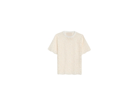 T-shirt De Mulher Apaperkid Em Pizzo Viscose Branco (44)
