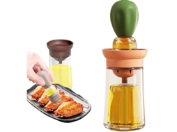 Rebe-bottle Dispensador de Óleo 2 em 1 para Cozinha, Churrasco, Assar Peru e Bolos - Silicone Resistente a Altas Temperaturas