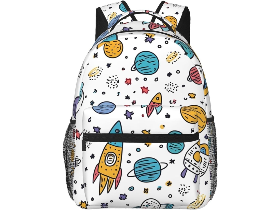 Mochila Escolar Com Tema Espacial, Leve Para Meninos E Meninas, Laptop, Impermeável Viagens Casuais.