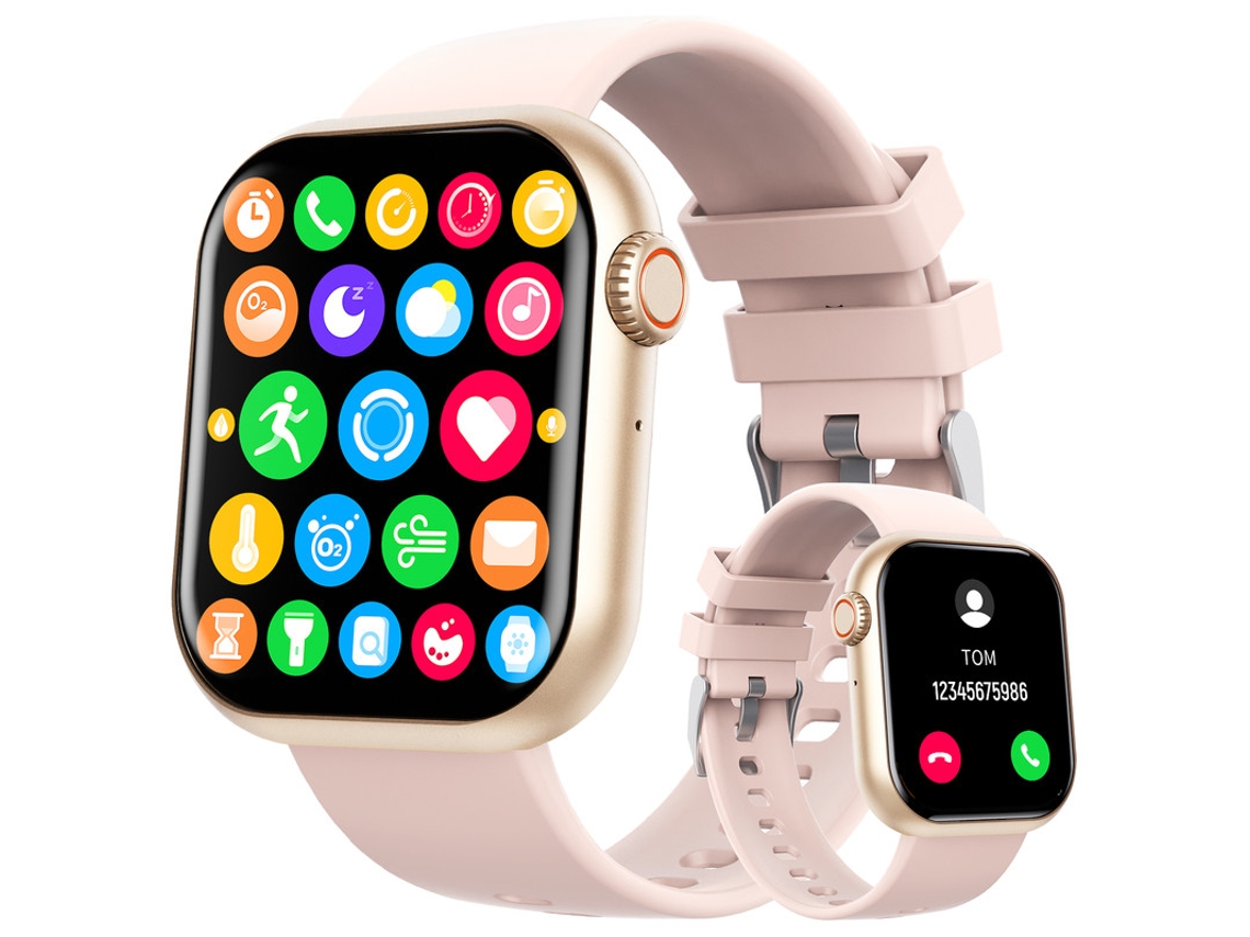 Bestvite F57 Smartwatch 1,91 Polegada, 50 Modos Esportivos Rosa
