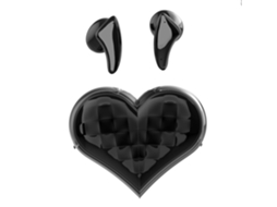 Fones de Ouvido MDUG, Bluetooth 5.4, formato coração, microfone HD, pretos
