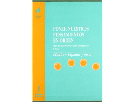 Livro Poner Nuestros Pensamientos En Orden:Manual Profesor Elfie de VVAA (Espanhol)