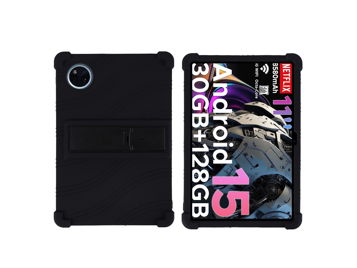 Capa Protetora De Silicone Com Suporte, Compatível Com O Tablet Doogee Tab A9/a9pro De 11 Polegadas.preto Ushion
