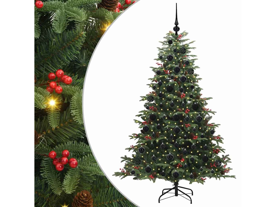 Conjunto 1 Árvore De Natal Artificial Moderna Vidaxl Verde Pvc (180 Cm)