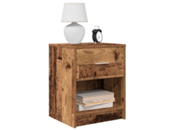 Vidaxl Mesas De Cabeceira 2 Pcs Com Gaveta 40x34x50 Cm Madeira Velha