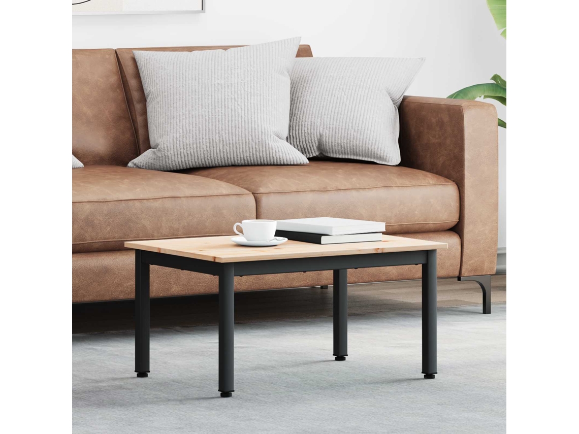 Vidaxl Mesa De Centro Natural 70 X 50 X 36 Cm