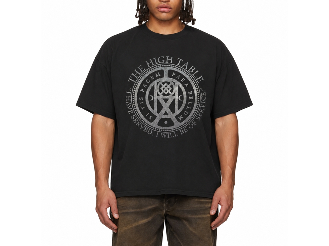 Rockinstone John Wick High Table Coin Symbol Black Adult T-shirt Size:xxxl