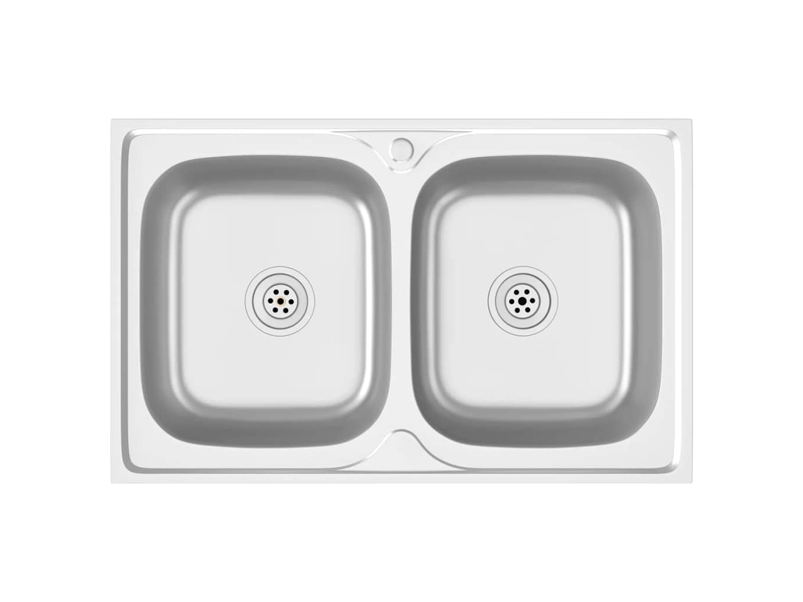 Kitchen Sink, Kitchen Sinks Vidaxl Prateado Aço Inoxidável (800 X 500 X 155 Mm)