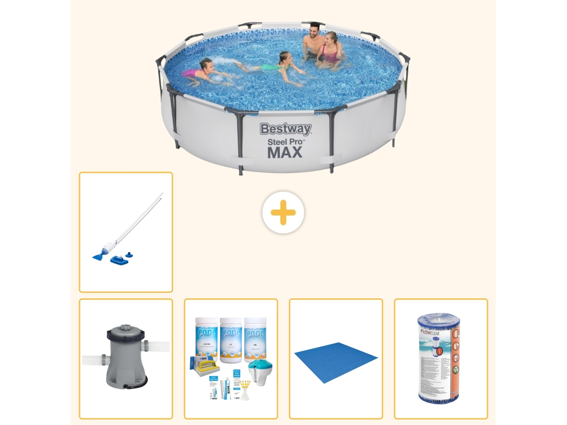 Bestway Piscina Bestway Steel Pro Max Redonda - 305x76 Cm - 6-peças S22137