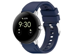 Para Google Pixel Watch: Conector De Metal + Pulseira De Silicone De Cor Sólida