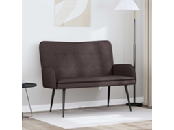 Vidaxl Sofá Para 2 Pessoas Marrom Escuro 115 X 61 X 87 Cm Tecido