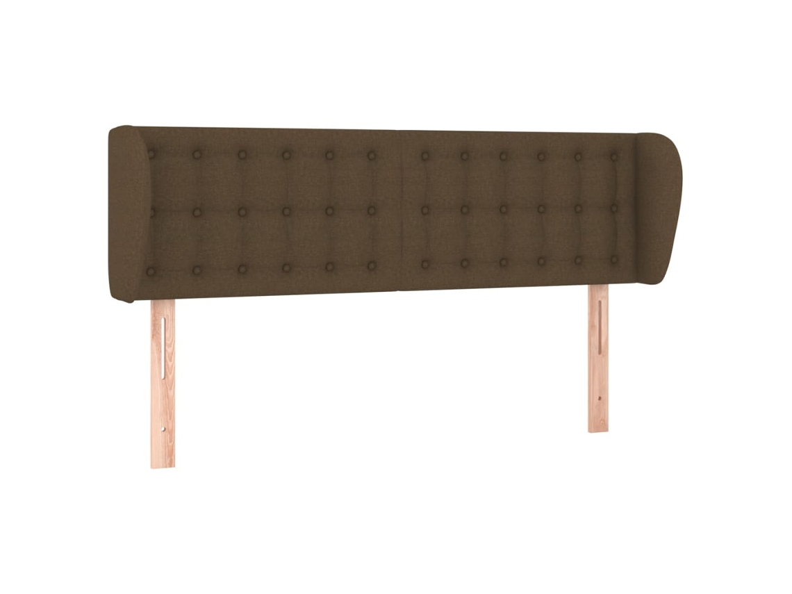Cabeceira de Cama com Abas Tecido Castanho Escuro MAISON EXCLUSIVE (147x23x78 cm)